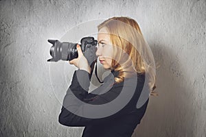 Woman taking pictures