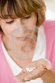 Woman Taking Pills