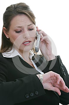 Woman talking on cell phone