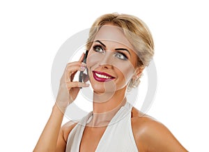 Woman talking on mobile phone