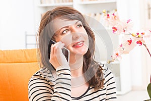 Woman talking on the phone