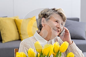 Woman talking on the phone