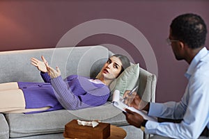 Woman Talking to Therapist