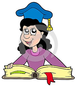 Woman teacher with book