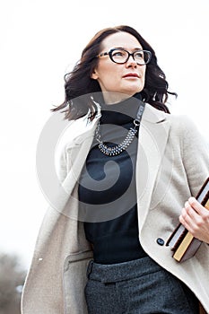 Woman teacher with books