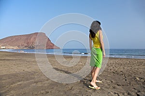 Woman at tejita beach photo
