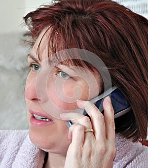 Woman on telephone