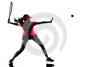 Woman tennis player sadness silhouette