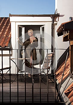 Woman on terrace