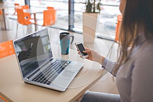 Woman texting on mobile