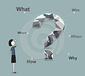 Woman thinking something