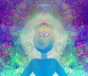 Woman with third eye