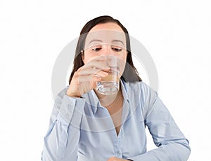 Woman with thirst photo