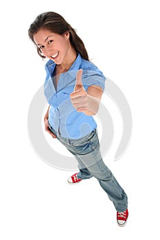 Woman With Thumb Up