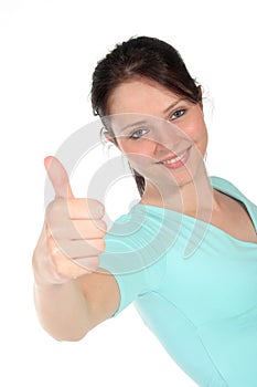 Woman With Thumb Up