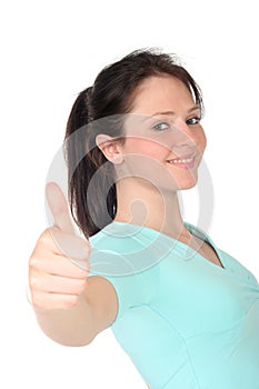 Woman With Thumb Up