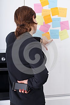 Woman is tired of lot of day tasks