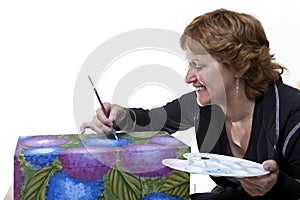 Woman tole painting photo