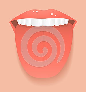 Woman tongue