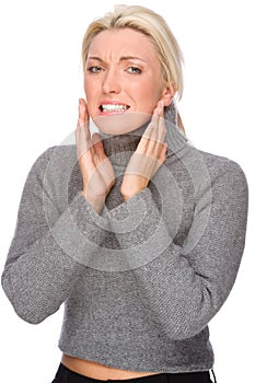 Woman with toothache