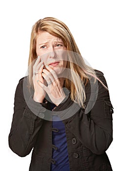 Woman with toothache