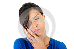 Woman with toothache