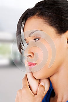 Woman with toothache