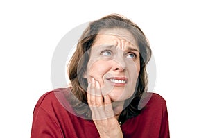 Woman with toothaches