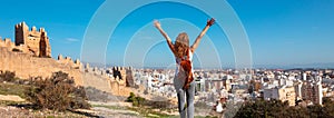 Woman tourist in Spain- Almeria