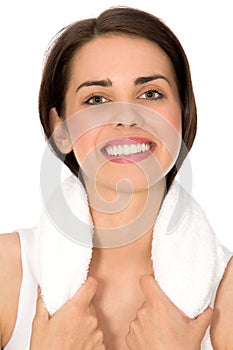 Woman with towel