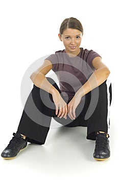 Woman in tracksuit photo
