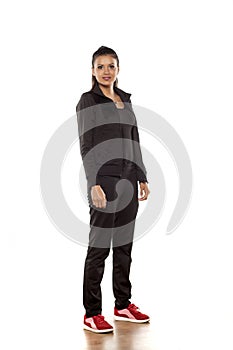 Woman in tracksuits