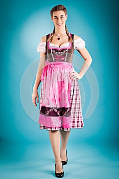 Woman in traditional clothes - dirndl or tracht