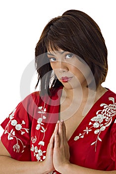 woman in traditional kimono