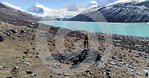 Woman trail runner cross country running