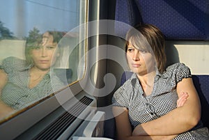 Žena v vlak 