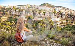 Woman travel in spain - Cuenca photo