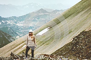 Woman Traveler mountaineering Travel Lifestyle