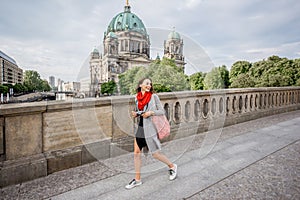 Woman traveling in Berlin