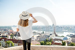 Woman traveling in Budapest