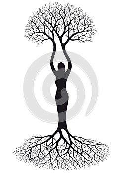 Woman tree