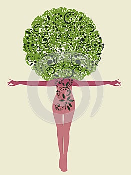 Woman tree