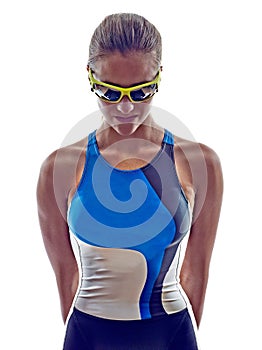Woman triathlon ironman athlete
