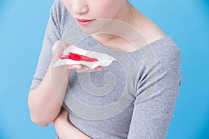 Woman with tuberculosis problem photo