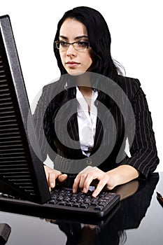 Woman Typing