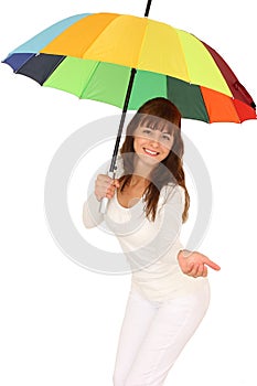 Woman and umbrella