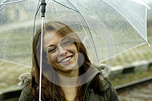 Woman with umbrella