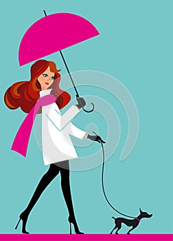 Woman with umbrella