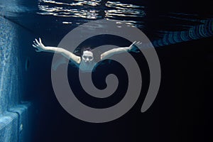 Woman under water