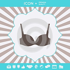 Woman underwear, the silhouette. Menu item in the web design
